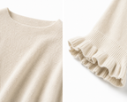 Maglia Loose a Maniche Svasate con Balze | Stile Casual