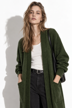 Cardigan Lungo a Maglia con Tasche | Stile Casual