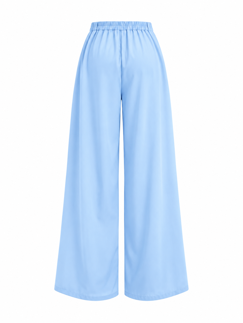 Pantaloni Palazzo a Vita Alta con Gamba Larga