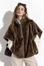 Cappa Reversibile Trapuntata in Peluche | Stile Chic