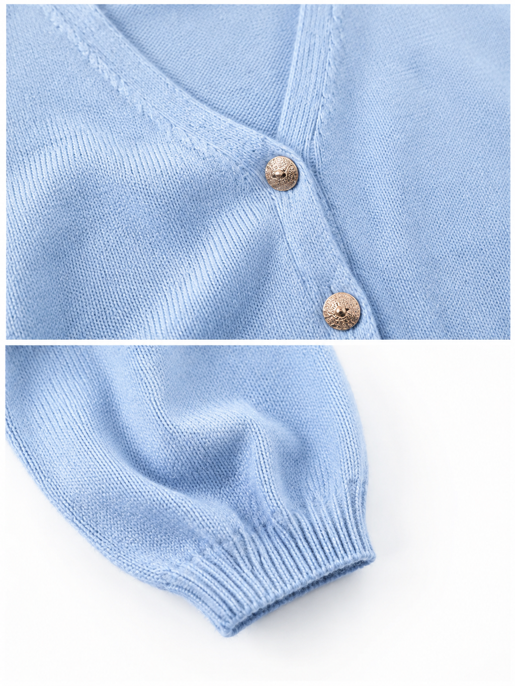 Cardigan a Maglia con Scollo a V e Bottoni | Stile Casual