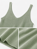 Canotta a Maglia Metallizzata con Effetto Scintillante