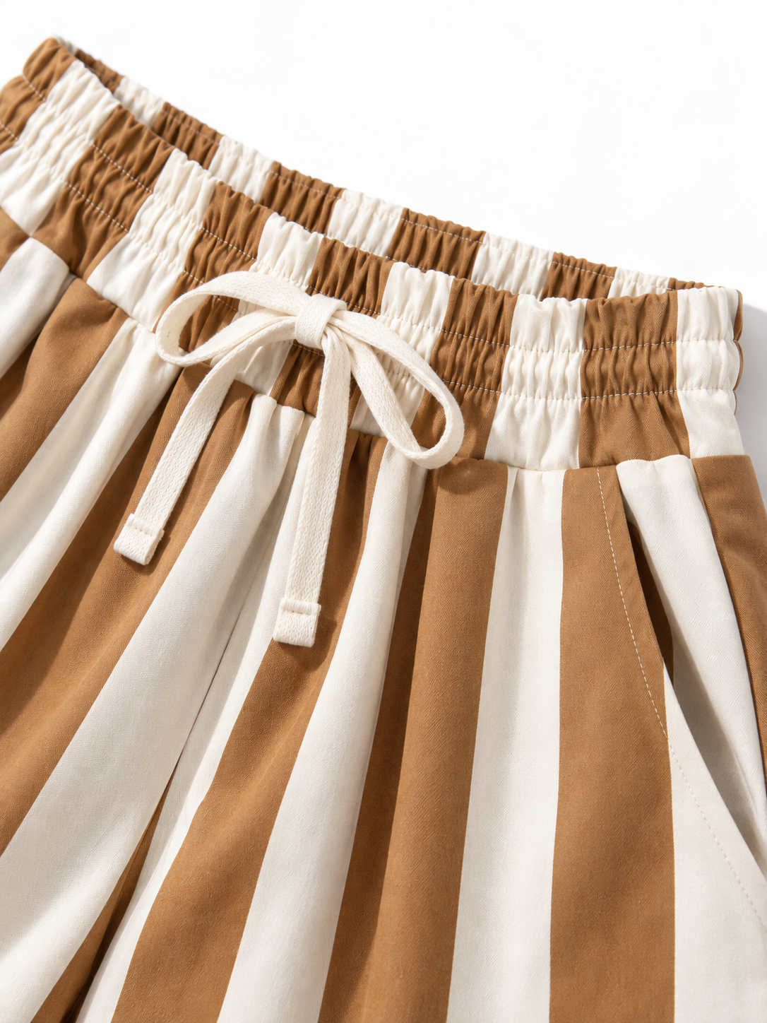 Pantaloncini a Righe Gamba Larga con Coulisse | Look Estivo