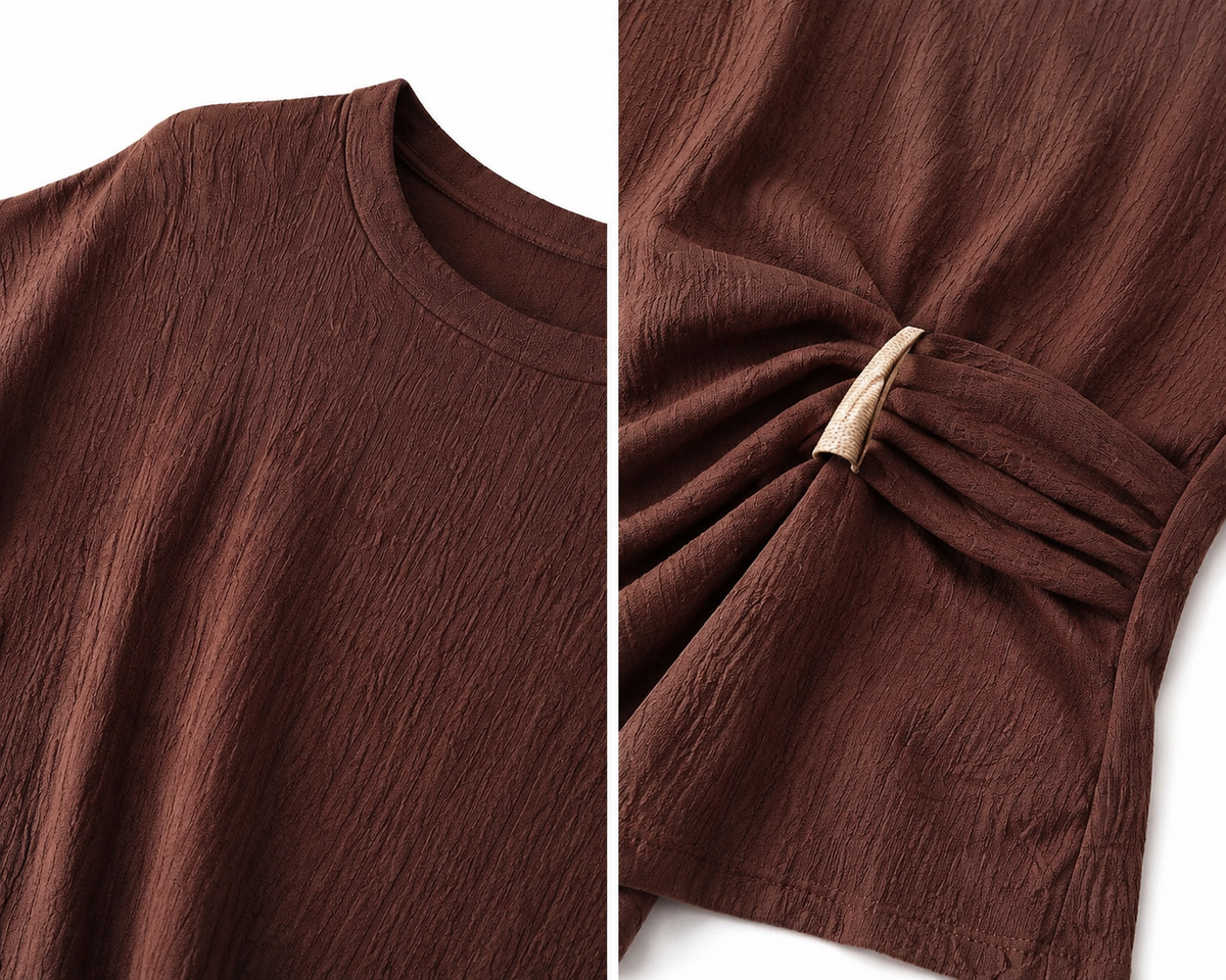 Completo Tessuto con Top e Pantaloni Largo | Look Casual Chic