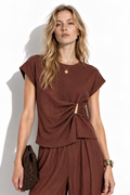 Completo Tessuto con Top e Pantaloni Largo | Look Casual Chic
