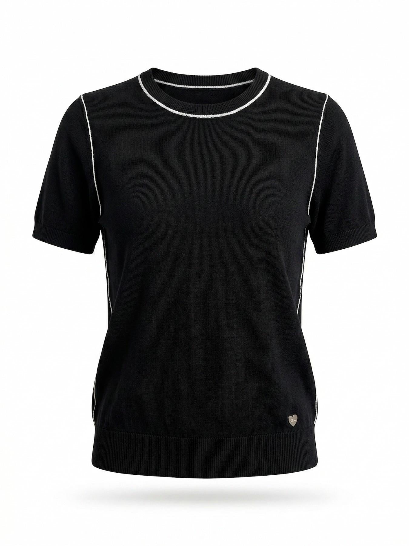 URBANREVERSE Women Knit T Shirt Short Sleeve Soft Viscose Blend Lightweight Breathable Slim Fit Minimal Elegant Basic Top Everyday Wear Casual Chic Layering Essential Refined Style Made in Italy