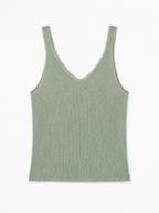 Canotta a Maglia Metallizzata con Effetto Scintillante
