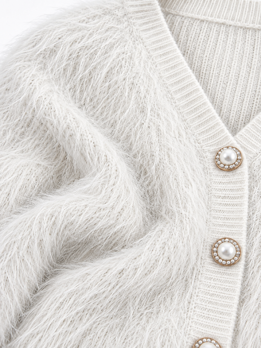 Cardigan a Maglia con Scollo a V e Bottoni | Stile Casual