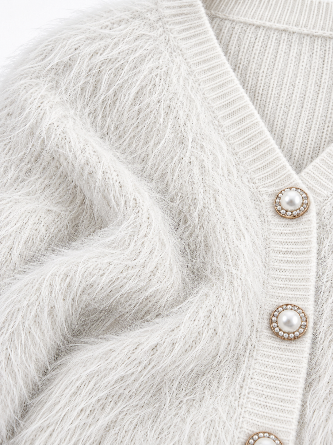 Cardigan a Maglia con Scollo a V e Bottoni | Stile Casual