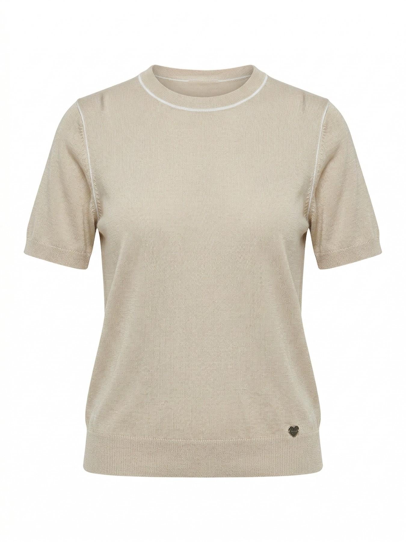 URBANREVERSE Women Knit T Shirt Short Sleeve Soft Viscose Blend Lightweight Breathable Slim Fit Minimal Elegant Basic Top Everyday Wear Casual Chic Layering Essential Refined Style Made in Italy