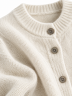 Cardigan a Maglia con Girocollo e Bottoni | Stile Casual