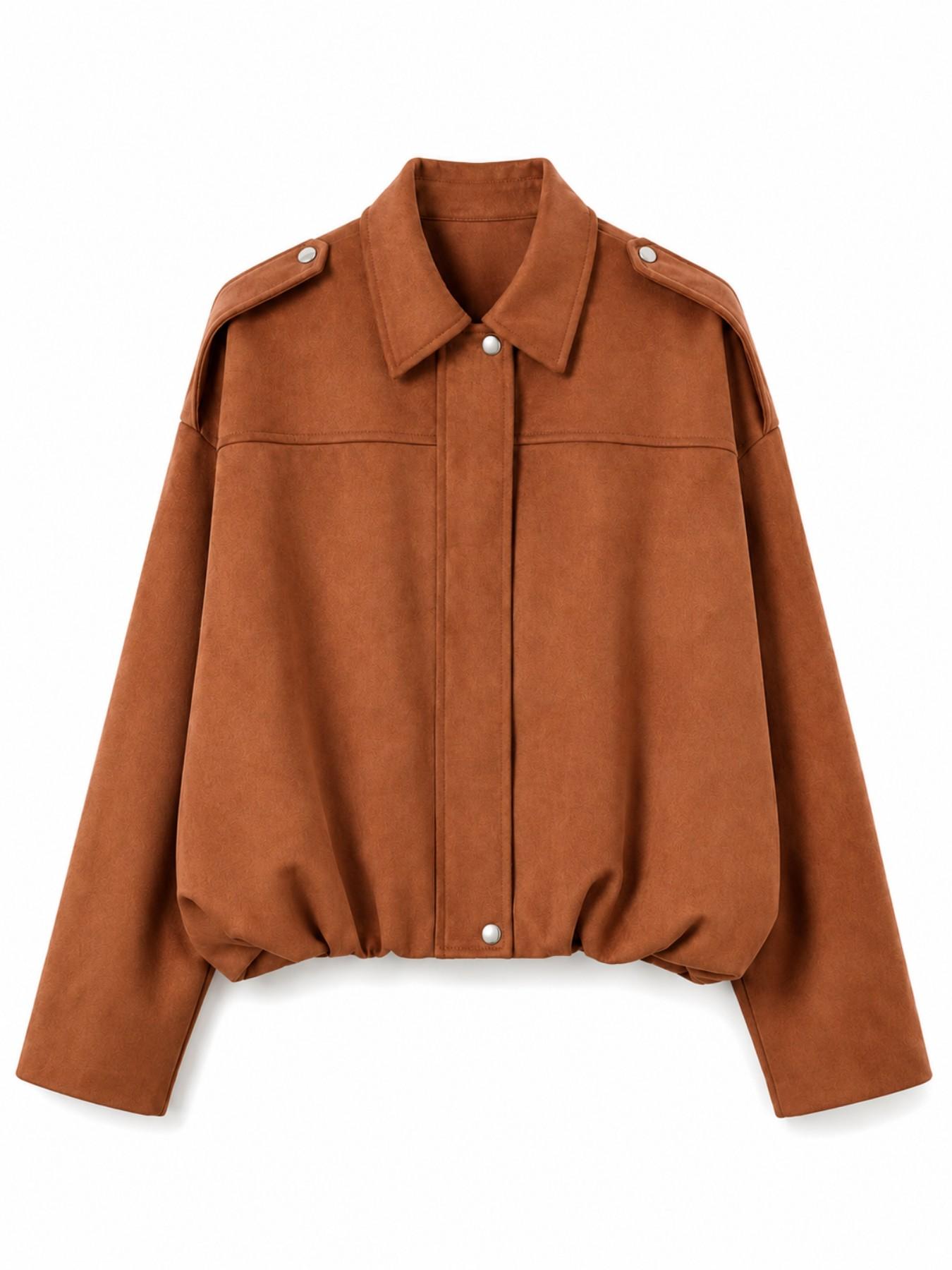 Giacca Pilota in Finta Pelle Scamosciata | Stile Casual