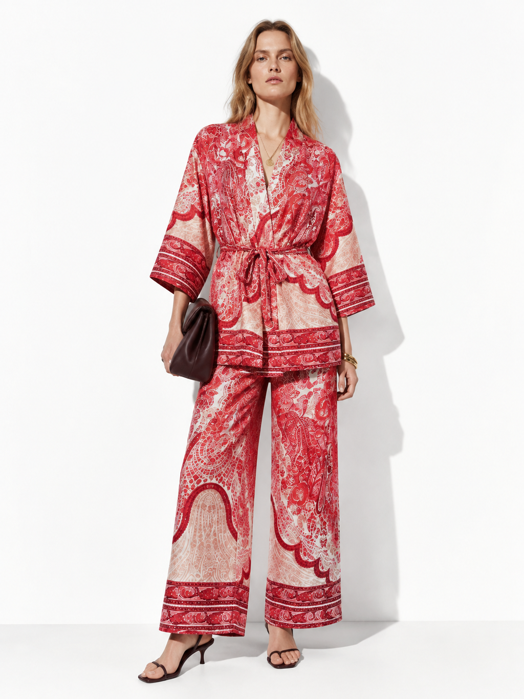 Kimono and Palazzo Pants Set