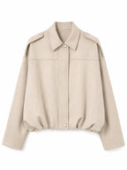 Faux Suede Pilot Jacket | Casual Style
