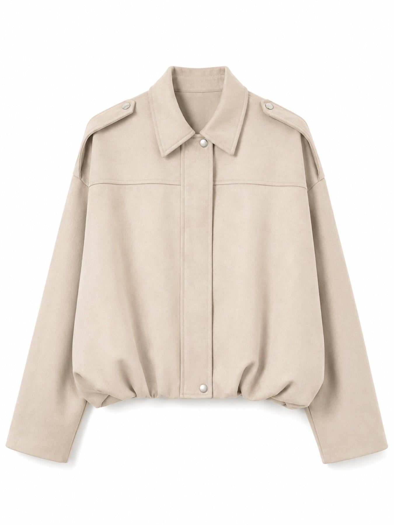 Giacca Pilota in Finta Pelle Scamosciata | Stile Casual