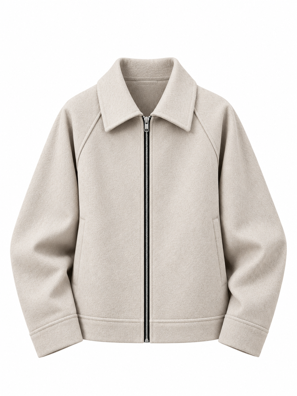 Giacca con Zip e Collo a Risvolto | Stile Casual
