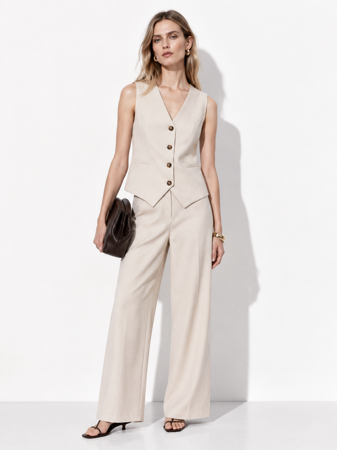 Completo Gilet e Pantaloni Palazzo
